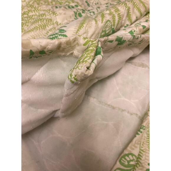 VTG 70s Burlington Vera Collection Shadow Fern Butterfly Quilted Bedspread King - Picture 12 of 13